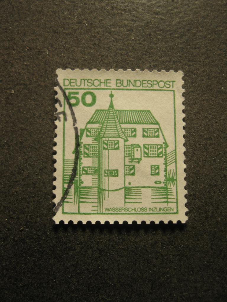 Замок Инцлинген, архитектура, ФРГ, Германия 1980 год, марка стандарт гашеная