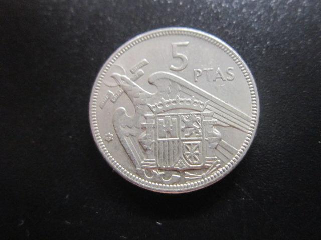ИСПАНИЯ 5  ПЕСЕТ 1957 (в звезде 65 )