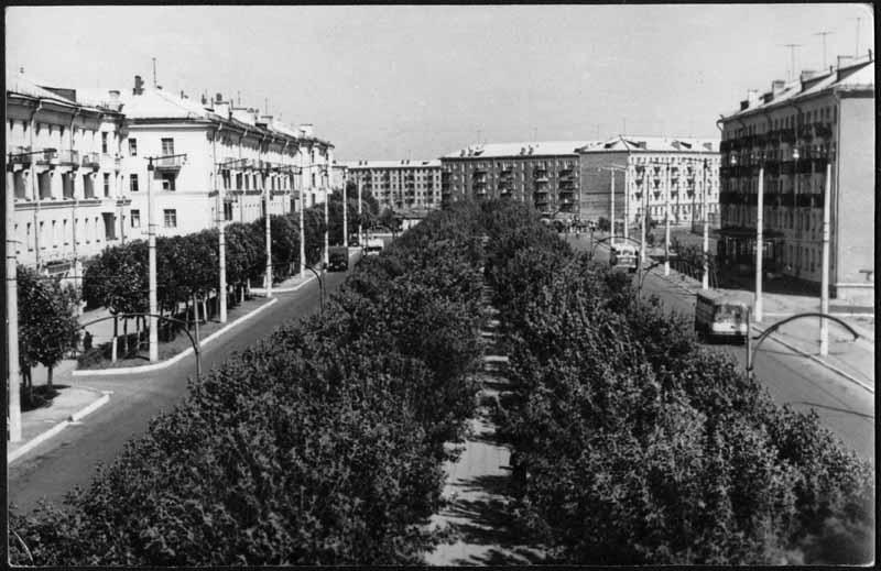 ФОТО-ОТКРЫТКА «ОМСК. ПРОСПЕКТ МИРА», 1966 г. Чистая, немаркированная