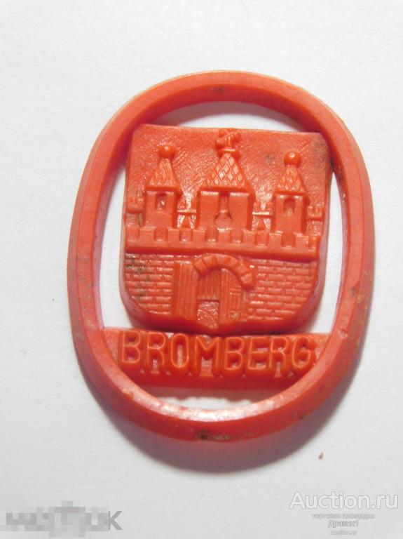 Германия. Третий рейх.  Значок. Змняя помощь. VDA.  Герб. Город.  Бромберг.  Быдгощ ( Польша ). 