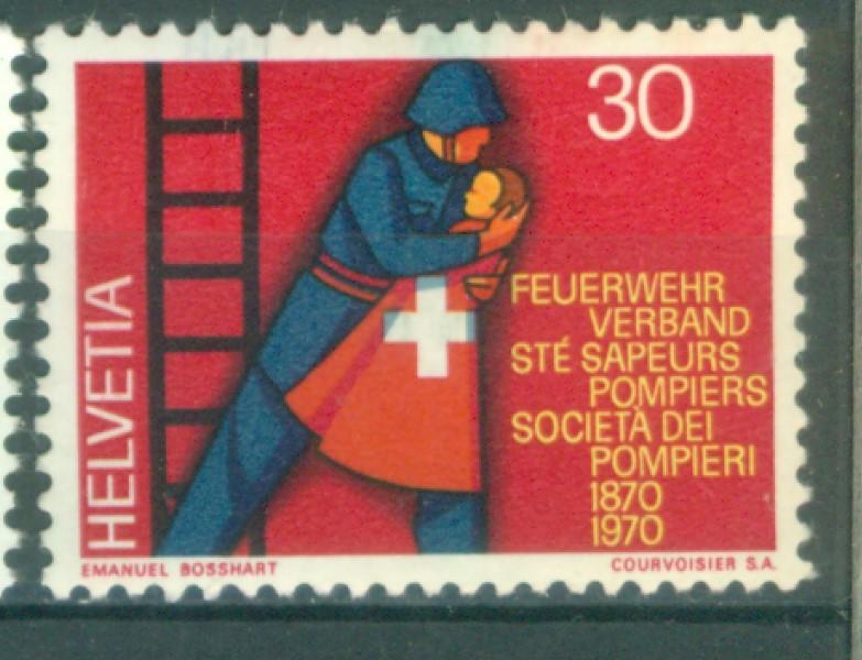 Швейцария 1970 г. 100 лет Обществу пожарных негашеная**
