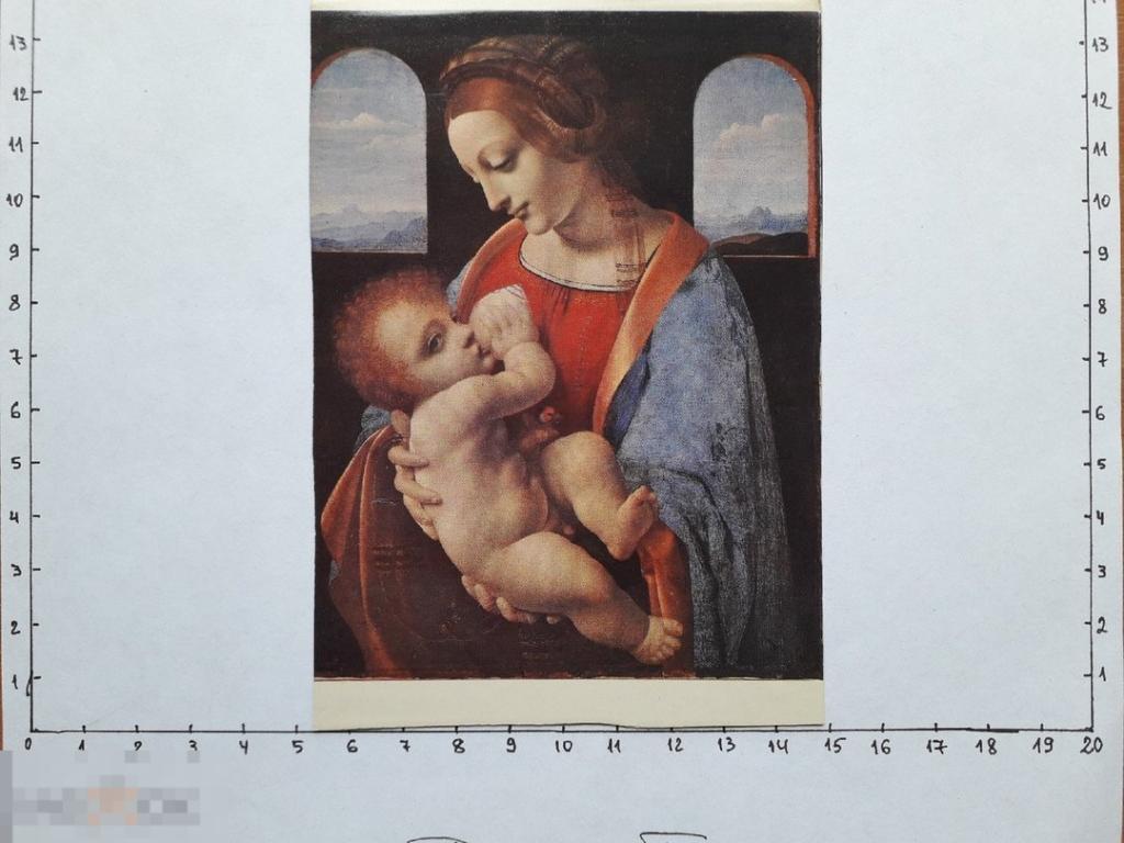 Сувенирная открытка, Leonardo da Vinci, Madonna and Child 