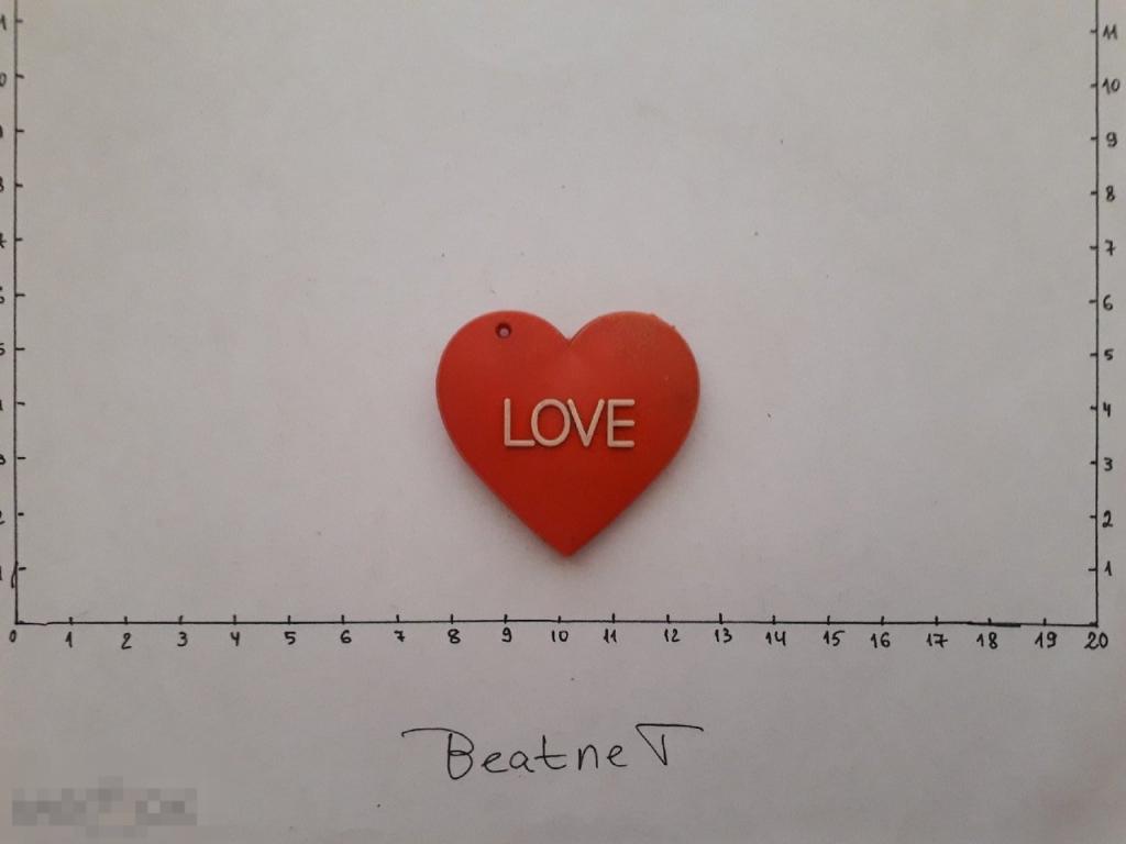 Сувенирный магнит Сердце Love (резина) 