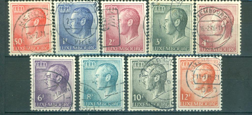 Люксембург 1965-75 г. стандартный выпуск Великий герцог Жан Люксембургский гашеная