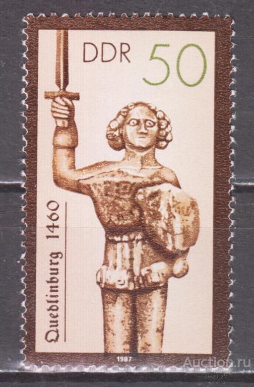 ГДР 1987 памятник Роланду в Кведлинбурге Mi3066 MNH