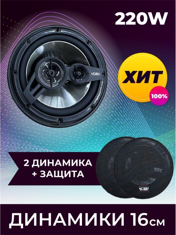 Колонка автомобильная, динамики автомобильные, колонки круглые 16 см 5 ...