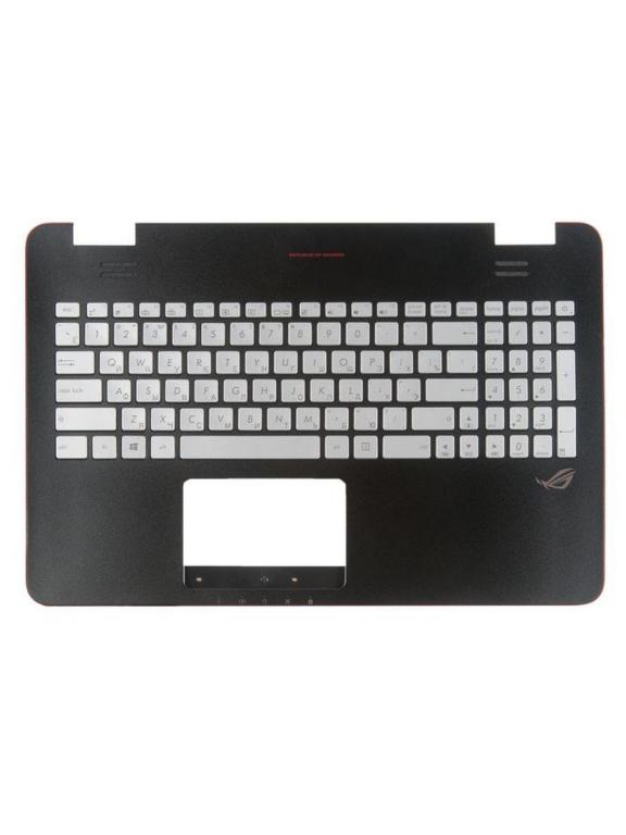 Клавиатура для ноутбука Asus N551VW-1B с топкейсом, черная, серебристые ...
