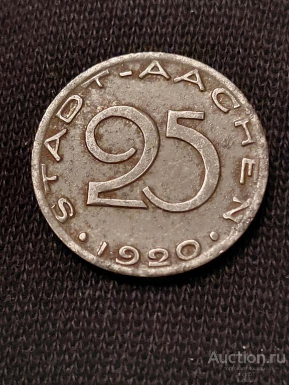 Германия нотгельд 25 пфениг 1920 Aachen  L1.6