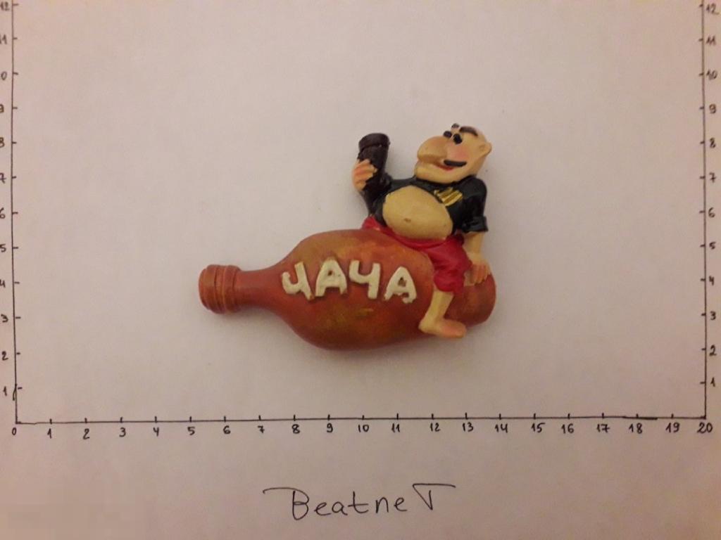 Сувенирный магнит Грузин и Чача (полистоун) 