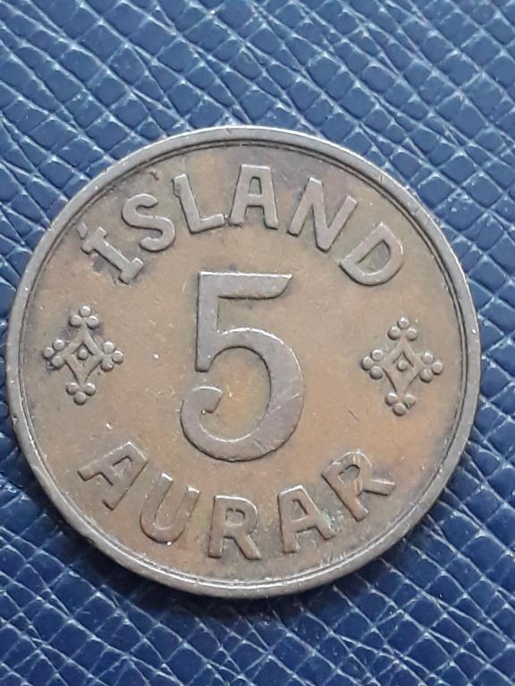 Исландия 5 эйре 1940 КМ 7.2