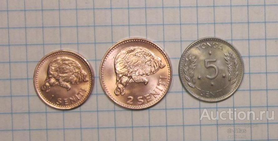 Тонга набор 1 2 5 сенити 1968 UNC 7333