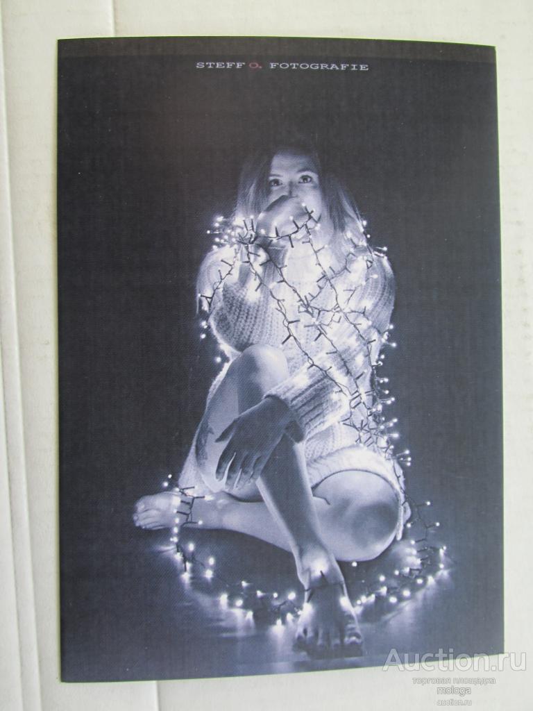 открытка эротика новогодний  гламур девушка  ню