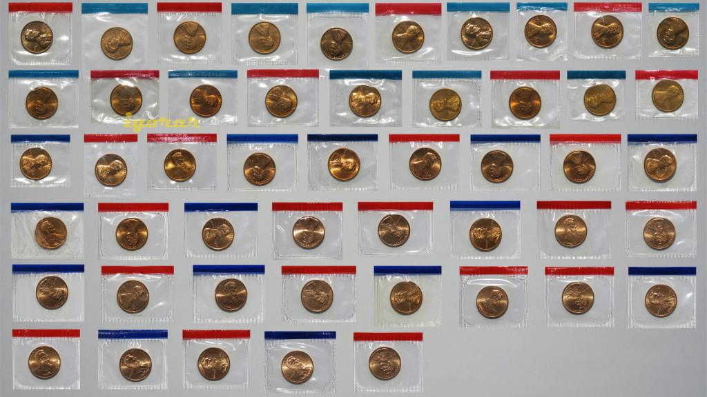 США 1 цент Линкольн 1970 - 2006 UNC