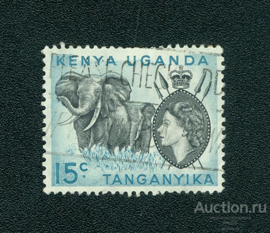 1959 г. Британская Восточная Африка - Африканский слон (0457f)