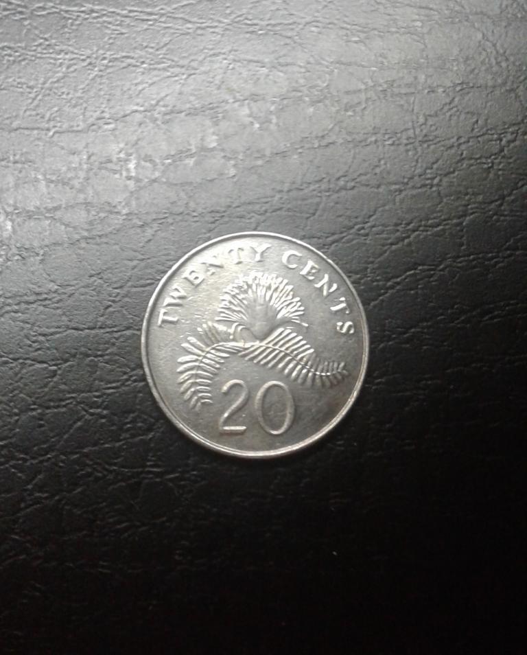 20 центов, 1988 г. Сингапур , Азия , ( Д42 )