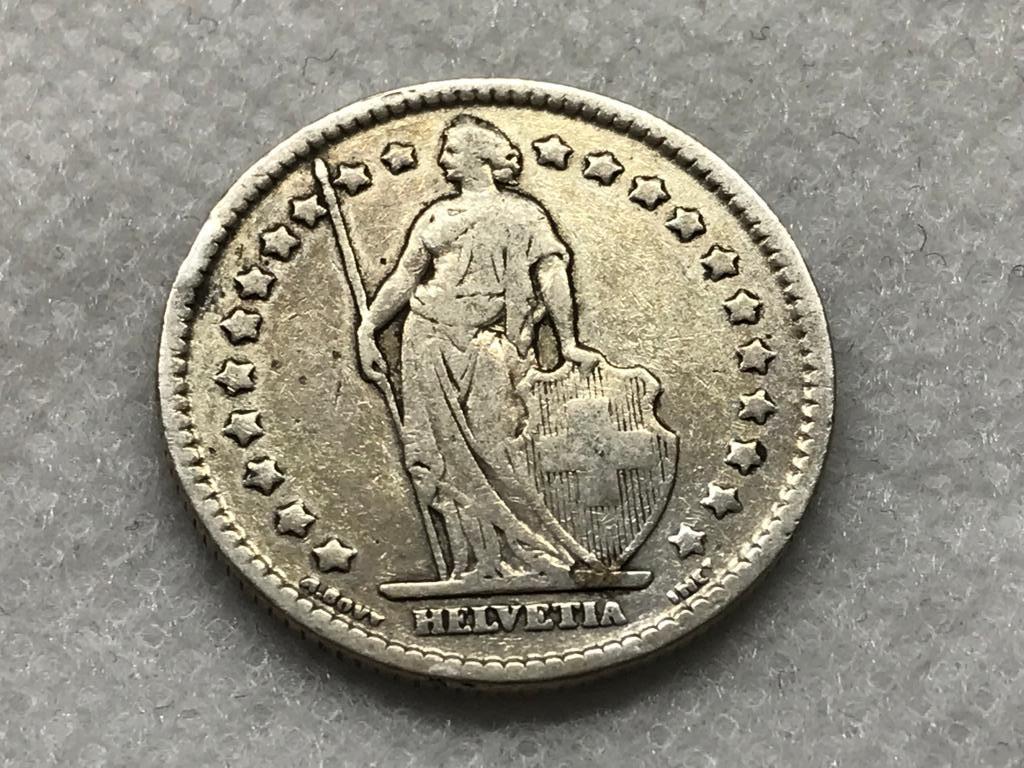 Швейцария 1 франк 1914 Серебро Оригинал