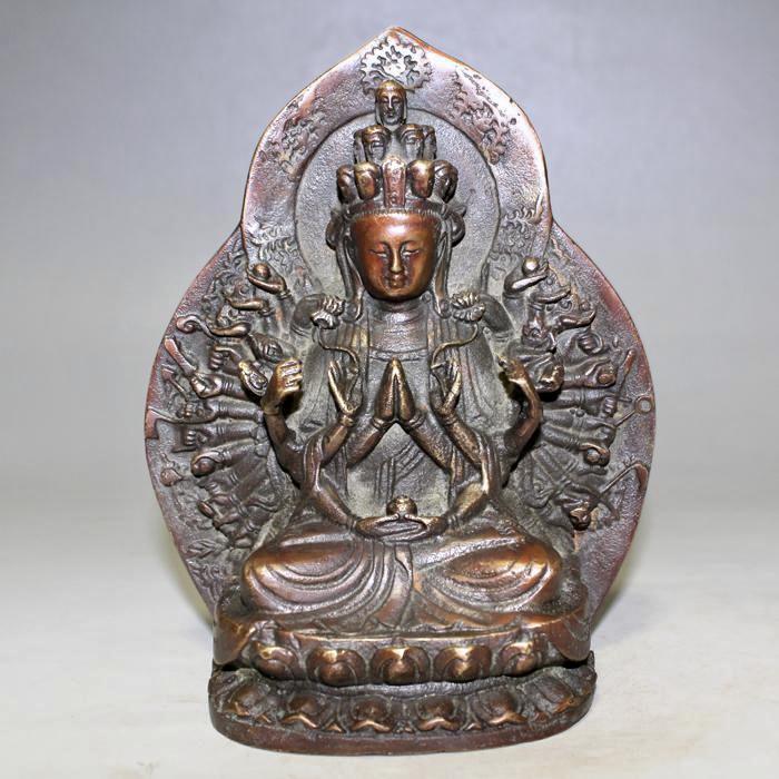 Фигурка Статуэтка Буддизм Bodhisattva Thousand-Hand Guan Yin Buddha Металл