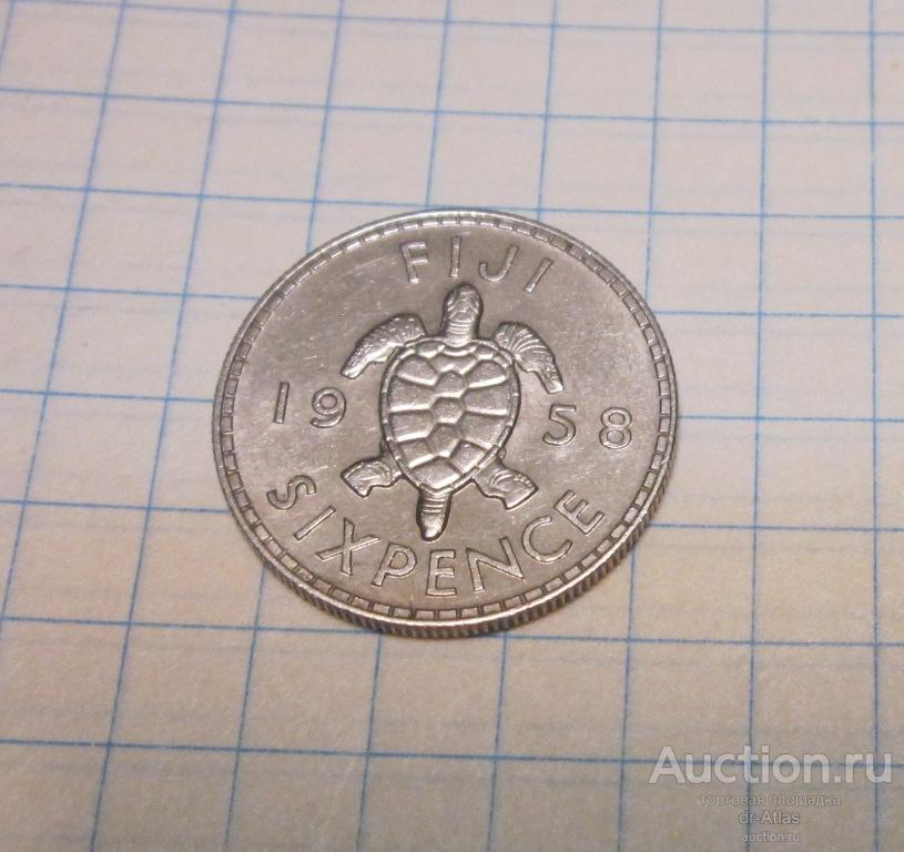 Фиджи 6 пенсов 1958 4080