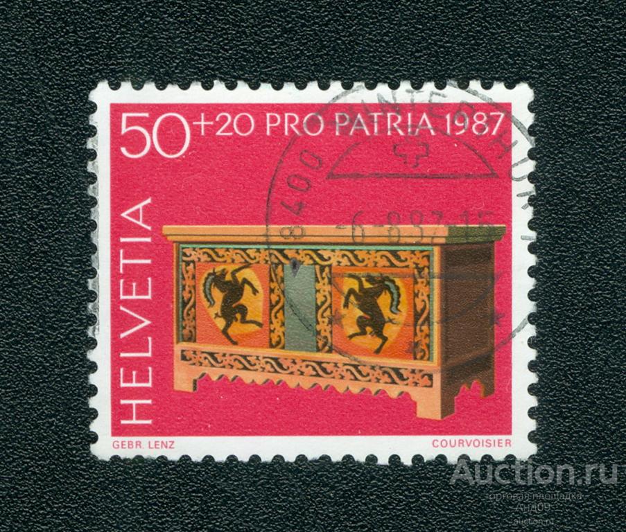 1987 г. Швейцария - Сундучок 16/17 век (0540f)