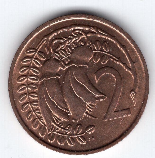 2 цента - Новая Зеландия - 1975 - KM#32.1