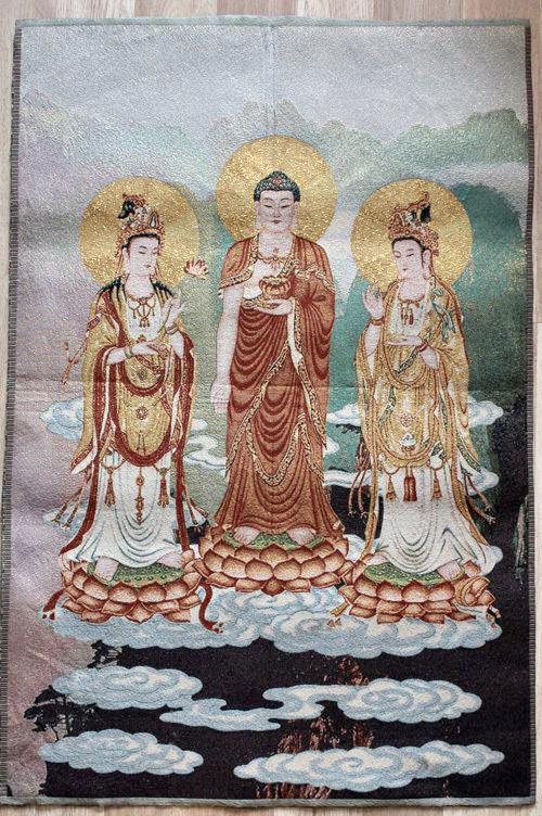 Танка тхангка Буддизм Тибет Western Trinity Будда