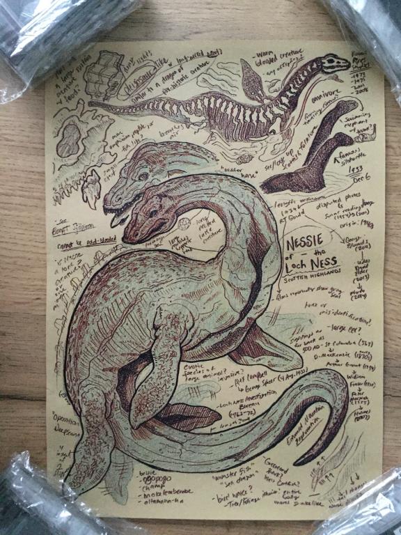 Nessie Несси постер плакат 21х30 см