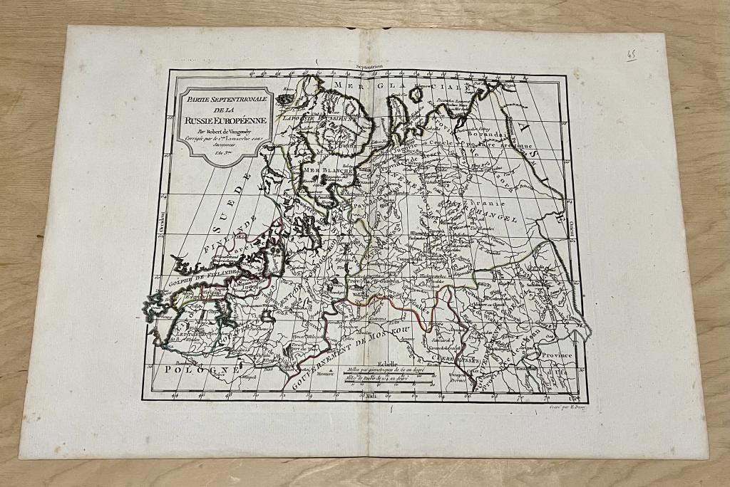 Карта Россия Европейская часть 1802 Vaugondy/Delamarche