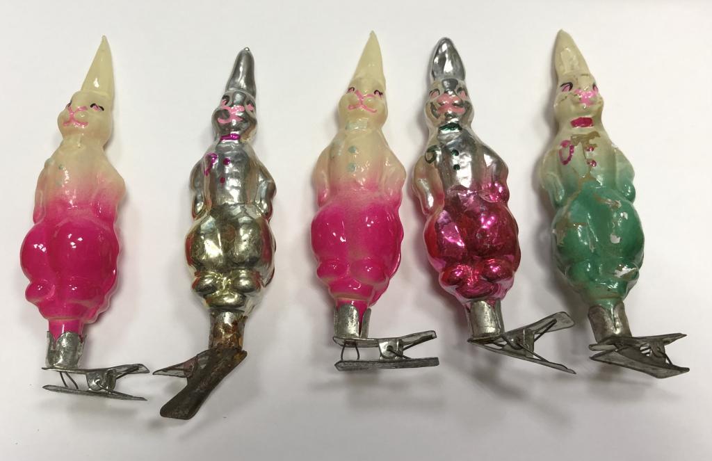 Новогодняя елочная игрушка Заяц на прищепке 11,5 см СССР НА ВЫБОР