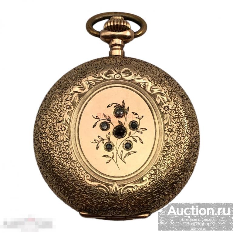 Золотые карманные часы фирмы JACCOTTET, 1896 г., Швейцария 