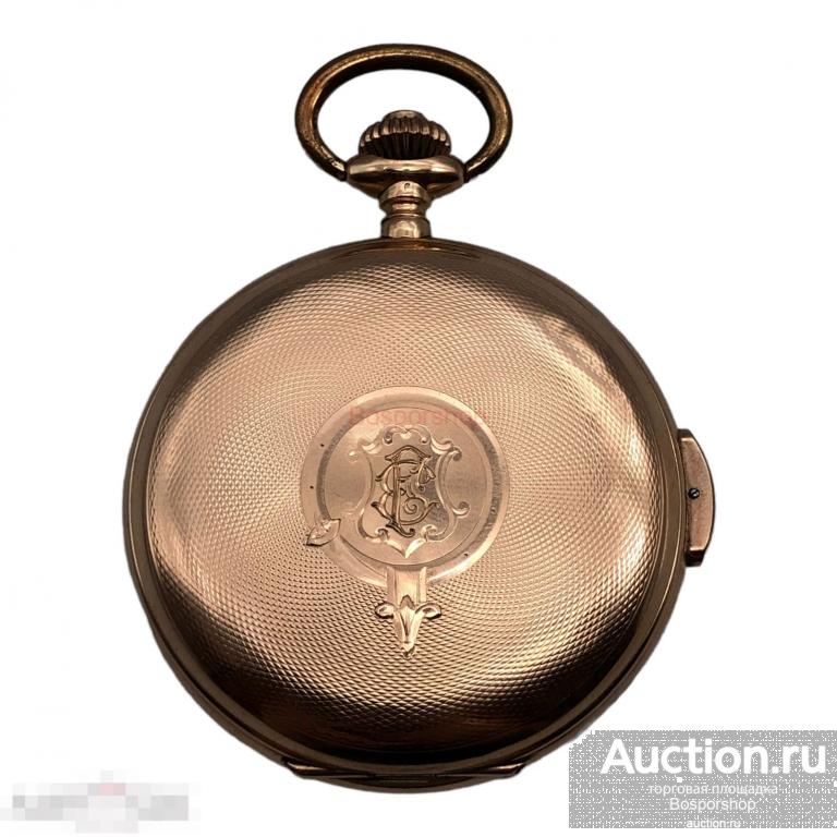 Золотые карманные часы с репетиром и золотыми стрелками, 1870-1899 гг., Европа 