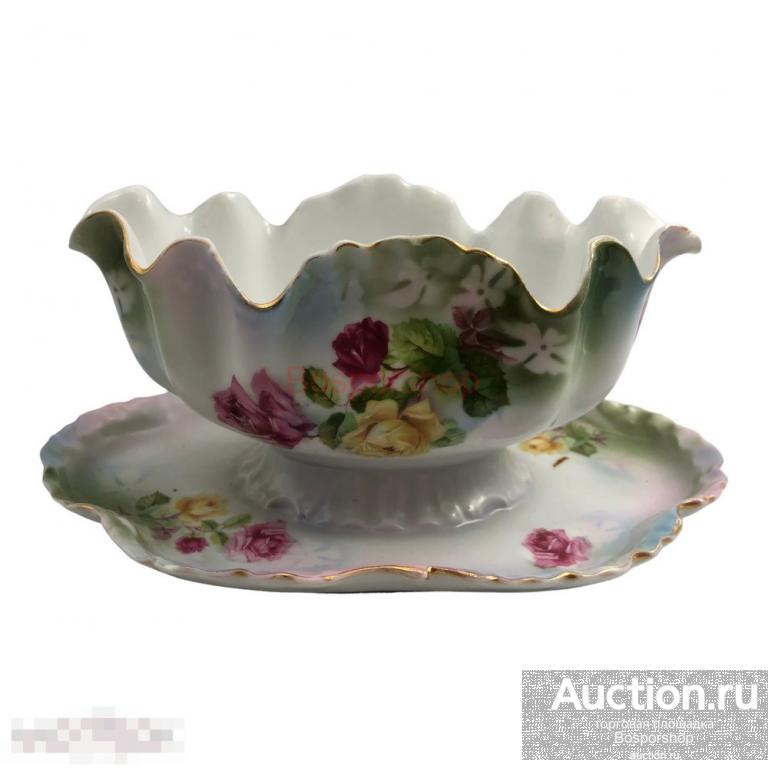 Фарфоровая конфетница, 1889-1917 гг., Кузнецов, Российская Империя 