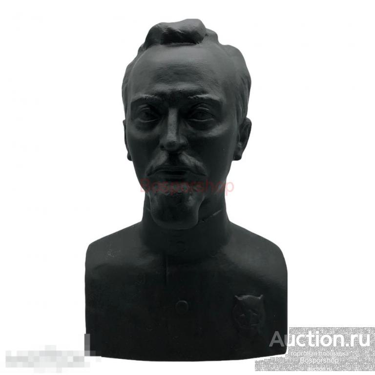 Силуминовый бюст "Феликс Дзержинский" 1982 г., Монументскульптура, Теплов Н.А., СССР 