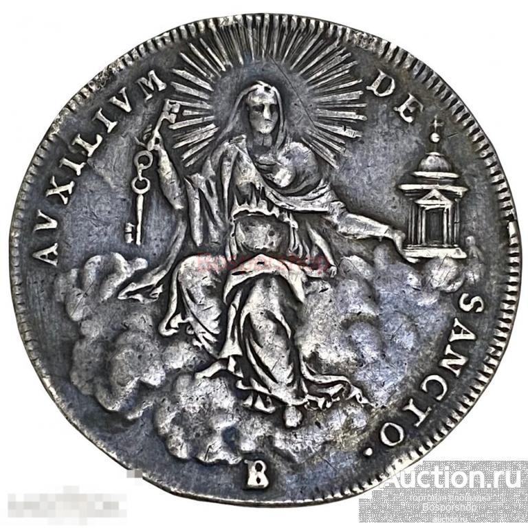 Италия, Ватикан 1/2 скудо 1823 г. (B) 