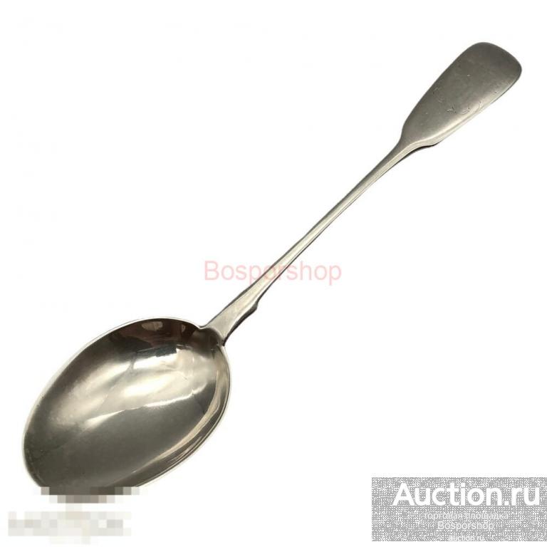 Серебряная столовая ложка, 0.84 проба, 1908-1917 гг., Российская Империя 