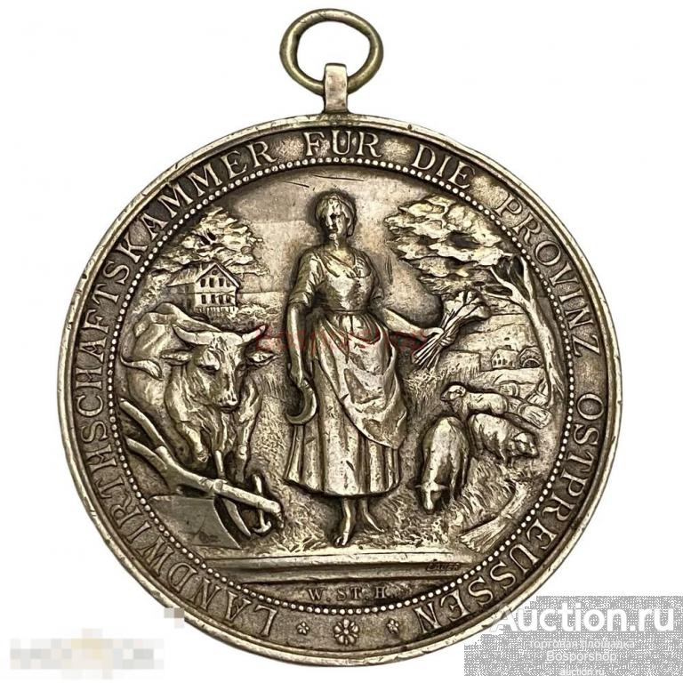Германия, медаль "Сельскохозяйственная палата провинции Восточная Пруссия. За службу" 1890-1920 гг. 