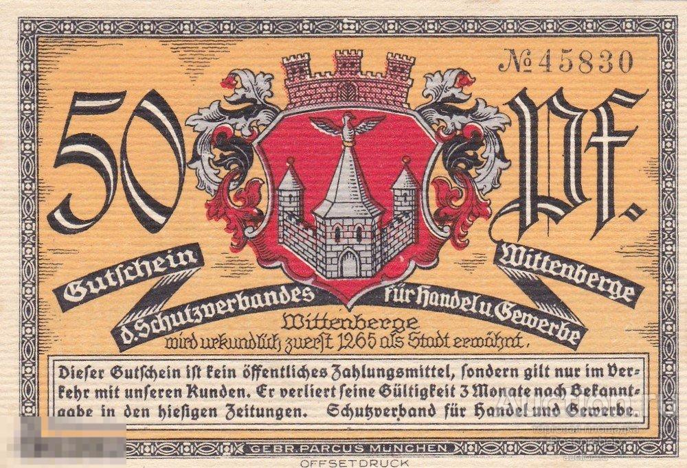 Германия (Веймарская Республика) Виттенберге 50 пфеннигов 1921 г. (№4) (2) 