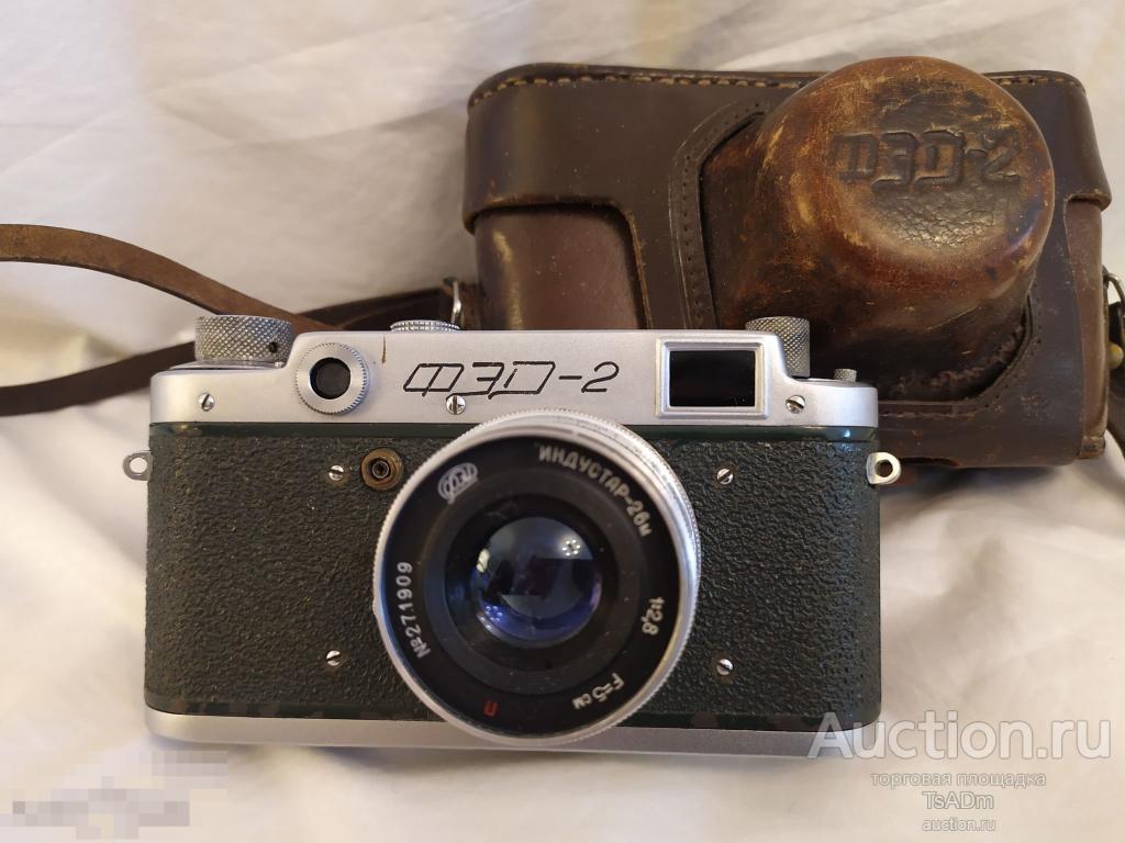 редкий фотоаппарат зелёный ФЭД-2 N463935 с Индустар-26м N271909 1950-е годы 