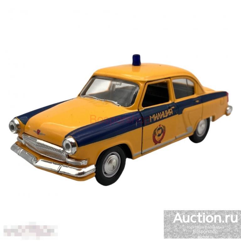 Модель автомобиля ГАЗ-21 (Милиция, желтая) 1991-2010 гг., AvtoTime collection, Китай 