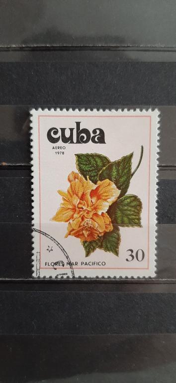 Куба флора цветы 1978 гашёная