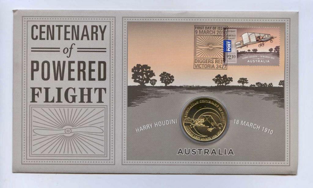 Австралия 2010 КПД марка спецгашение монета 1 доллар