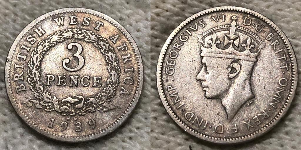 Британская Западная Африка 3 пенса 1939 год KN /0245
