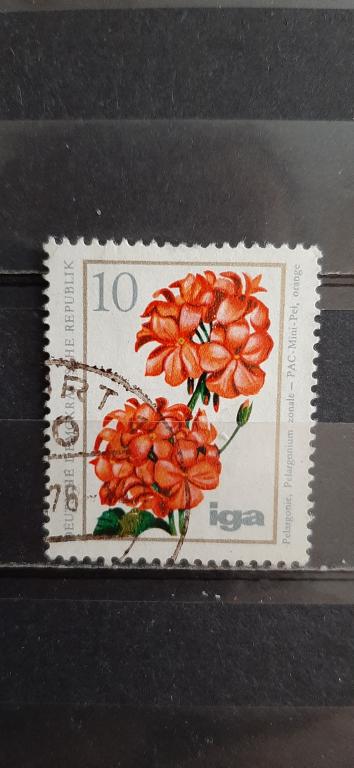 ГДР Германия флора цветы Международная выставка цветов IGA 1975 гашёная