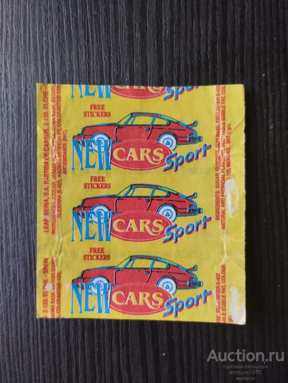 ОБЕРТКА  ОТ ЖВАЧКИ NEW CARS SPORT