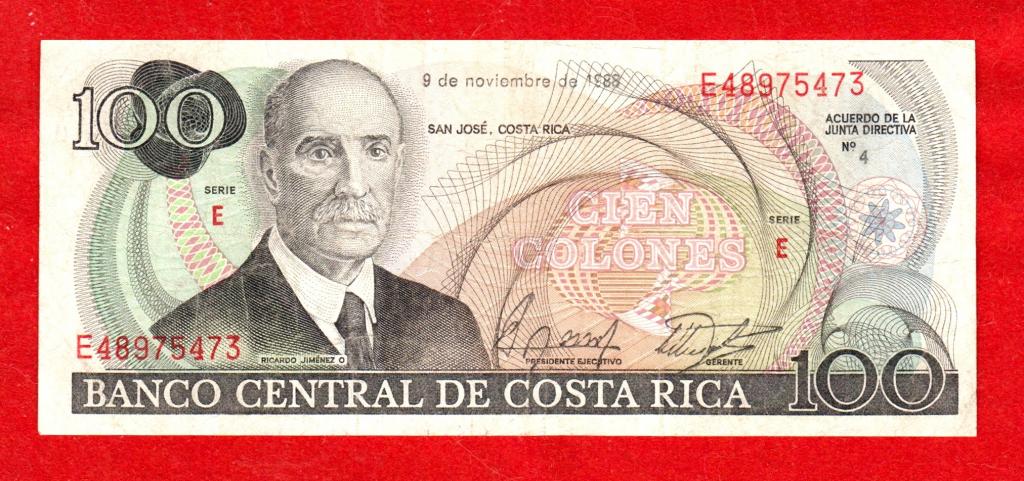 Коста-Рика, 100 колонов, 1988, VF+, E 48975473