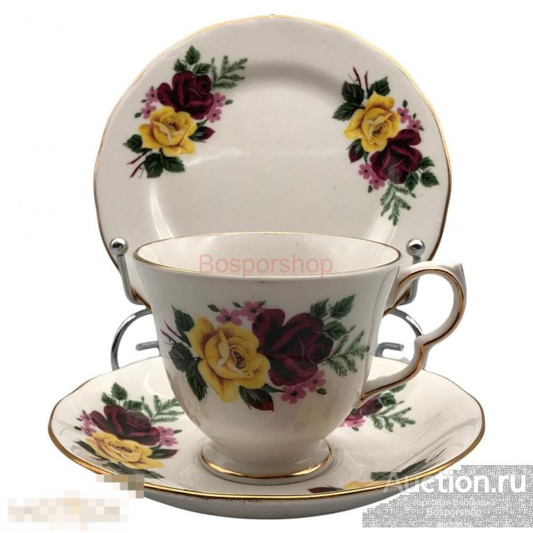 Чайное трио "Королева Анна" 1970-1980 гг, Queen Anne, Англия