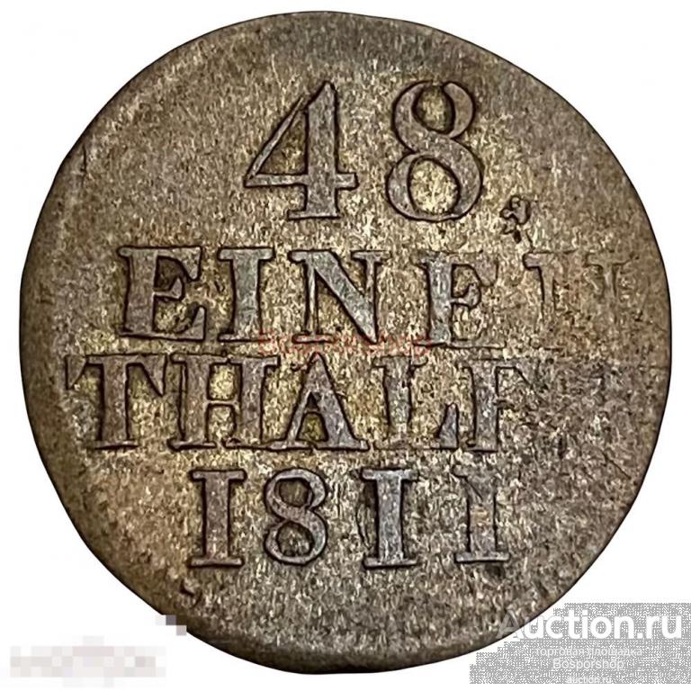 Германия, Саксония 1/48 талера 1811 г. 