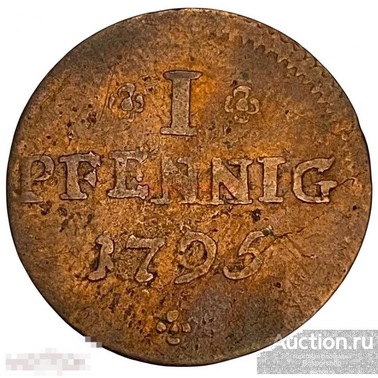 Германия, Франкфурт-на-Майне 1 пфенниг 1795 г. 