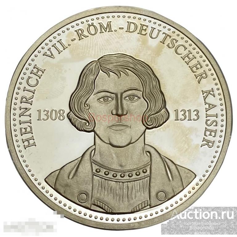 Германия, настольная памятная медаль "Короли Германии. Генрих VII" 1995 г. 