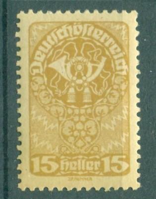 Австрия 1920 г. стандарт серая бумага картонка негашеная**