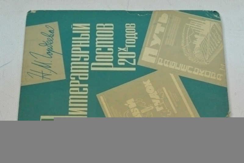 #799173 Гордеева Н. Литературный Ростов 20-х годов